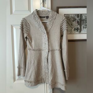 Beige Women's Cardigan Sweater